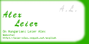 alex leier business card